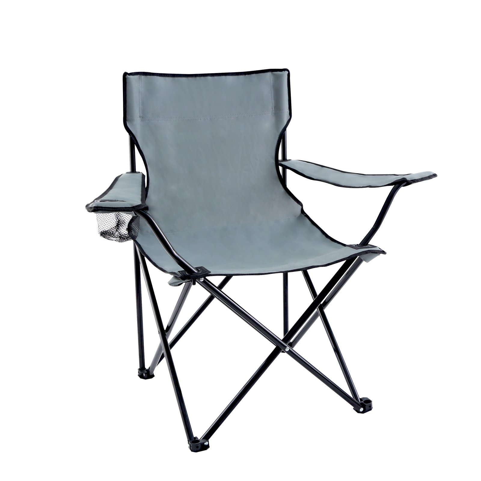 YSSOA Portable Folding Grey Camping Chair, 1-Pack YSSOA Portable Folding Grey Camping Chair, 1-Pack
