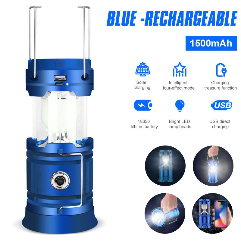 Solar LED Camping Light Portable Camping Lamp USB Rechargeable Flashlight Emergency Tent Lamp Torch Waterproof Lighting Outdoor Solar LED Camping Light Portable Camping Lamp USB Rechargeable Flashlight Emergency Tent Lamp Torch Waterproof Lighting Outdoor