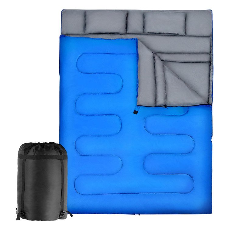Traving Camping Portable Duble Person Waterproof Sleeping Bag W/ 2 Pillows Traving Camping Portable Duble Person Waterproof Sleeping Bag W/ 2 Pillows